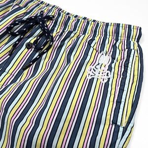 Psycho Bunny Shorts Men's Medium‎ Striped Nautical Streetwear Preppy Embroidered